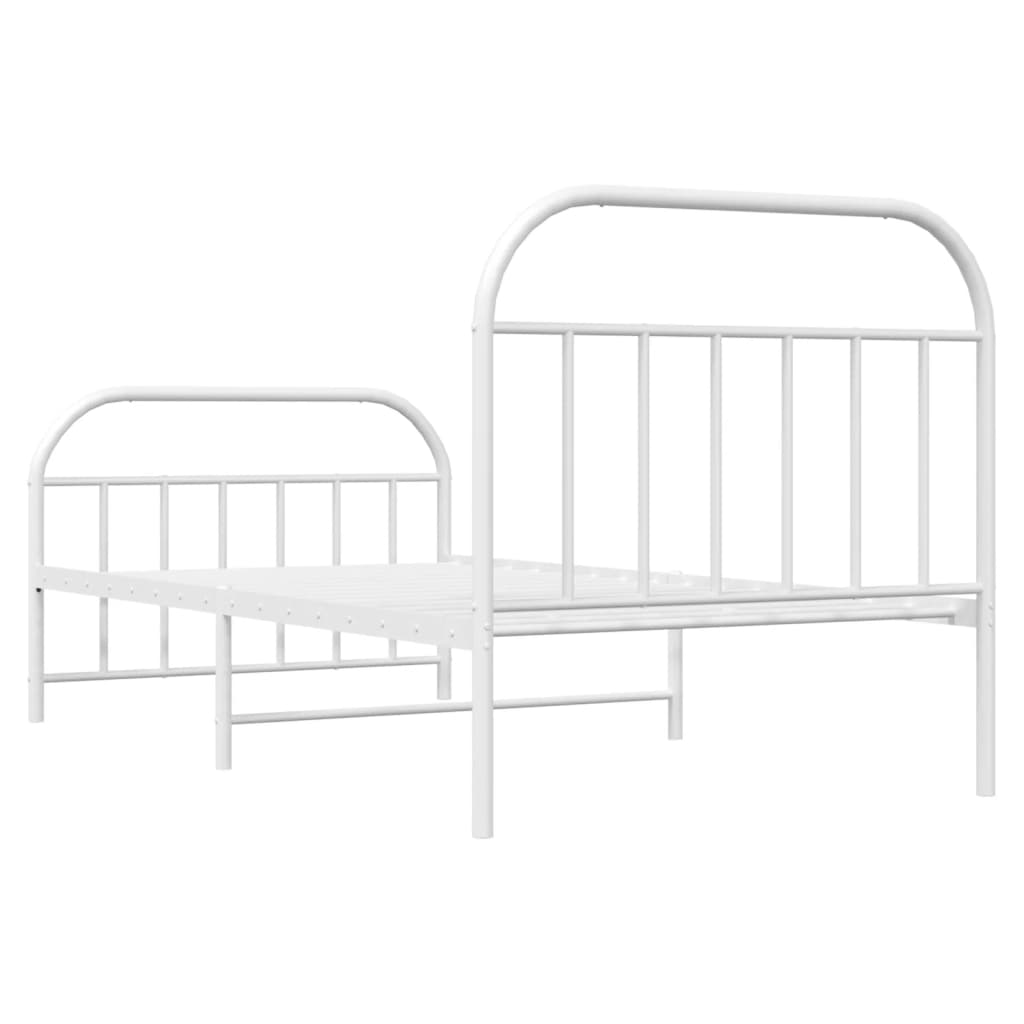Metal Bed Frame Without Mattress With Footboard King Single