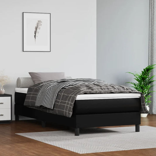 Box Spring Bed With Mattress 100X200 Cm Faux Leather
