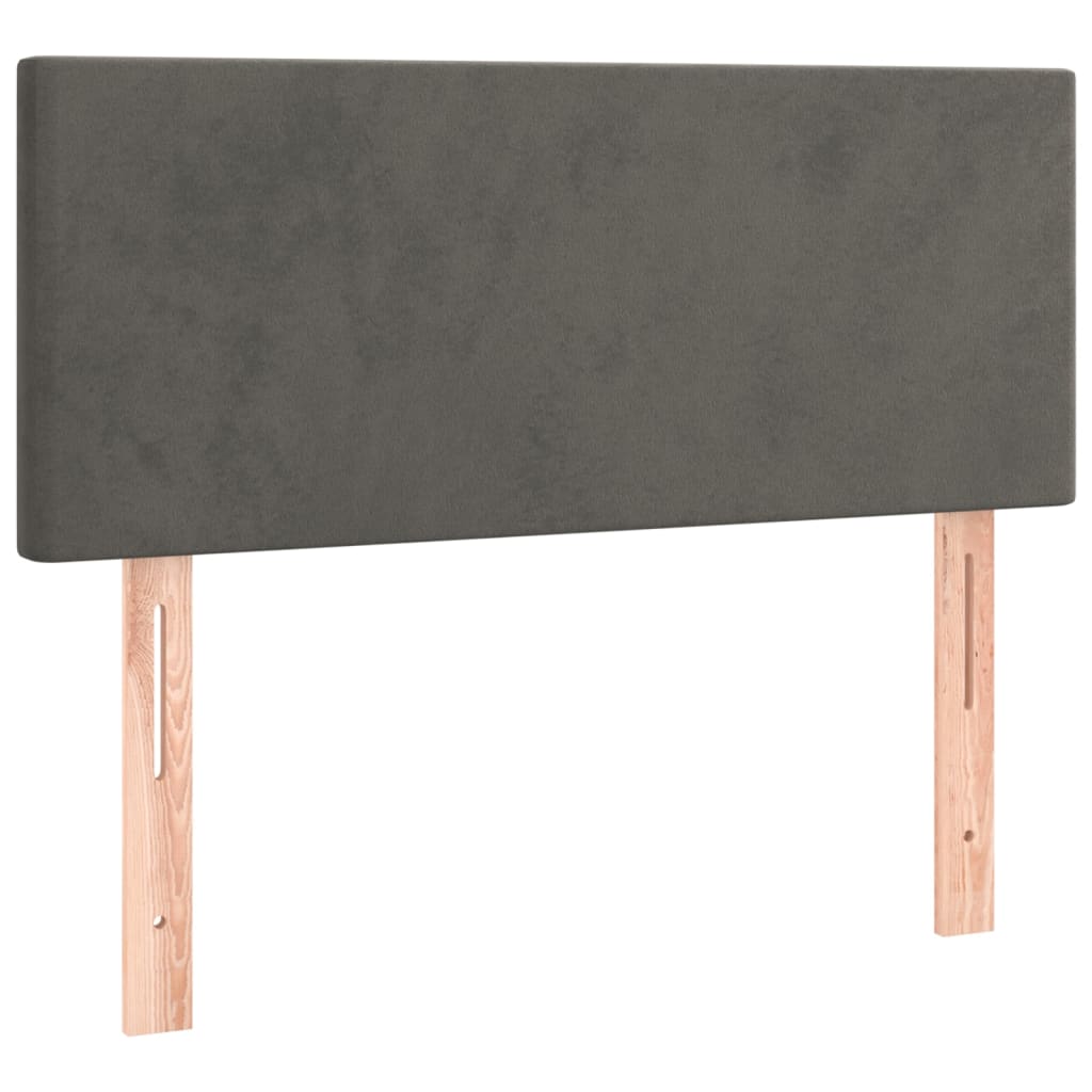 Box Spring Bed With Mattress&Led 100X200Cm Velvet