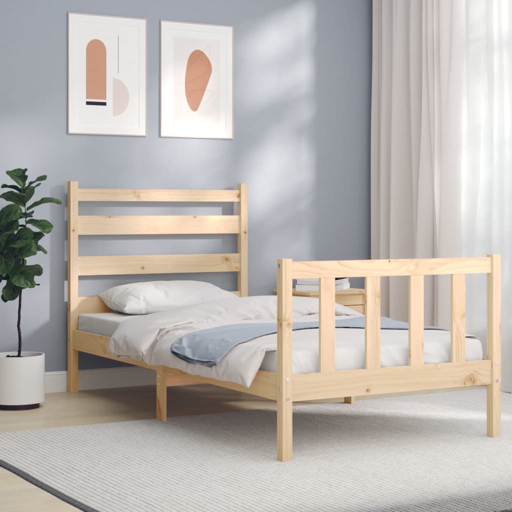 Bed Frame Without Mattress Solid Wood Pine