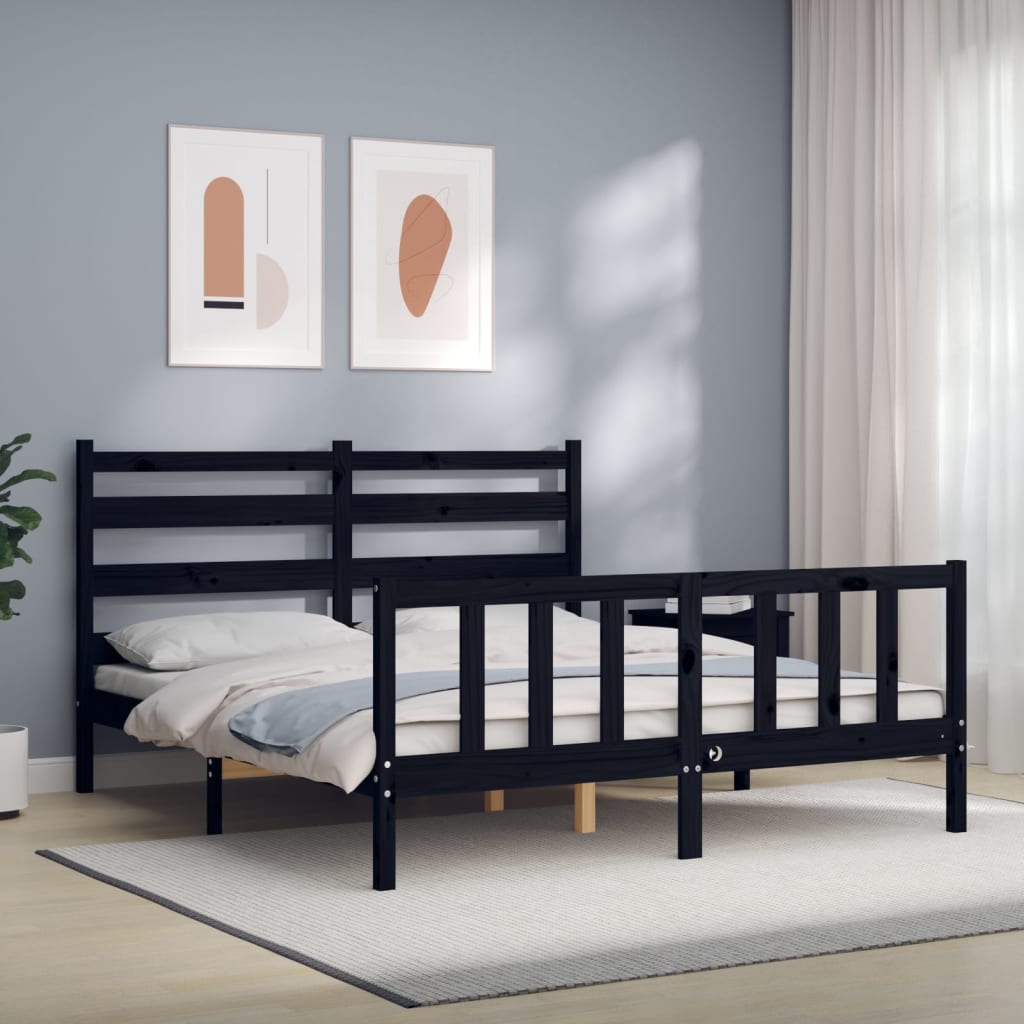 Bed Frame Without Mattress Solid Wood Pine