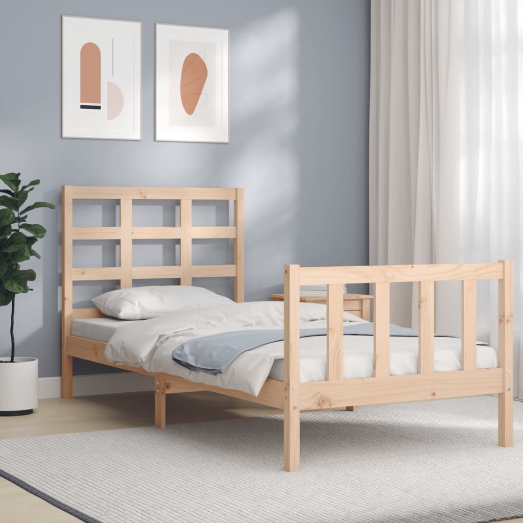 Bed Frame Without Mattress Solid Wood Pine