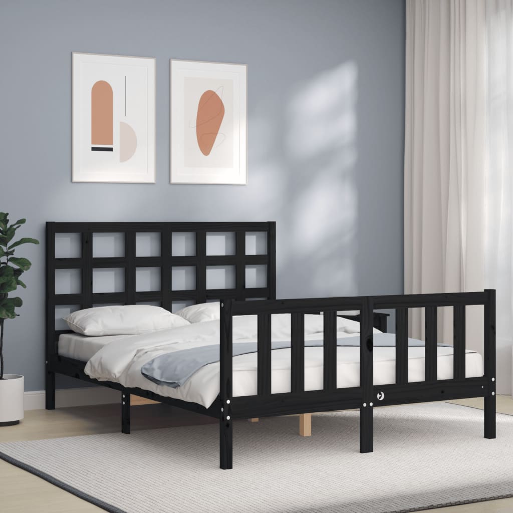 Bed Frame Without Mattress Solid Wood Pine