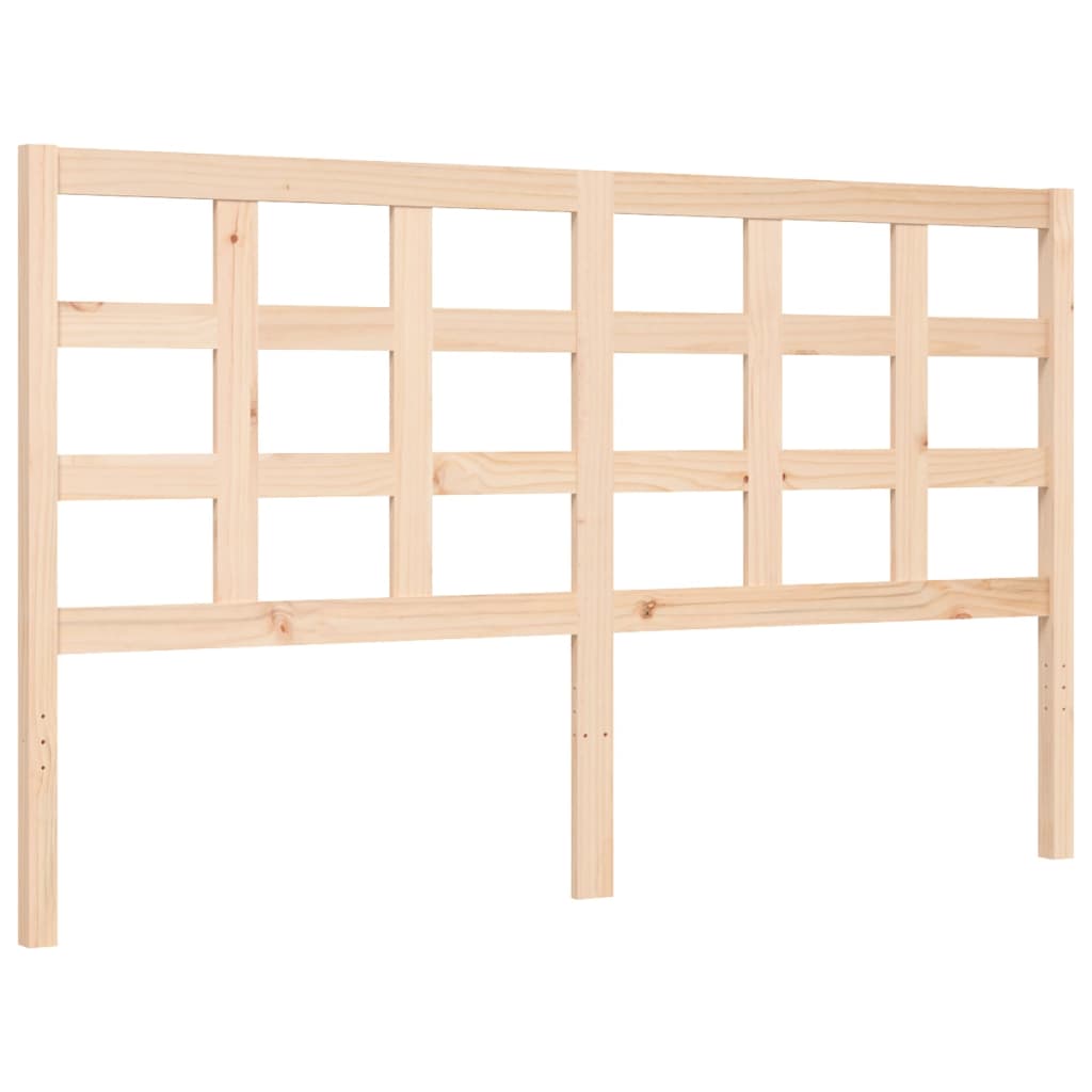 Bed Frame Without Mattress 150X200 Cm Solid Wood Pine
