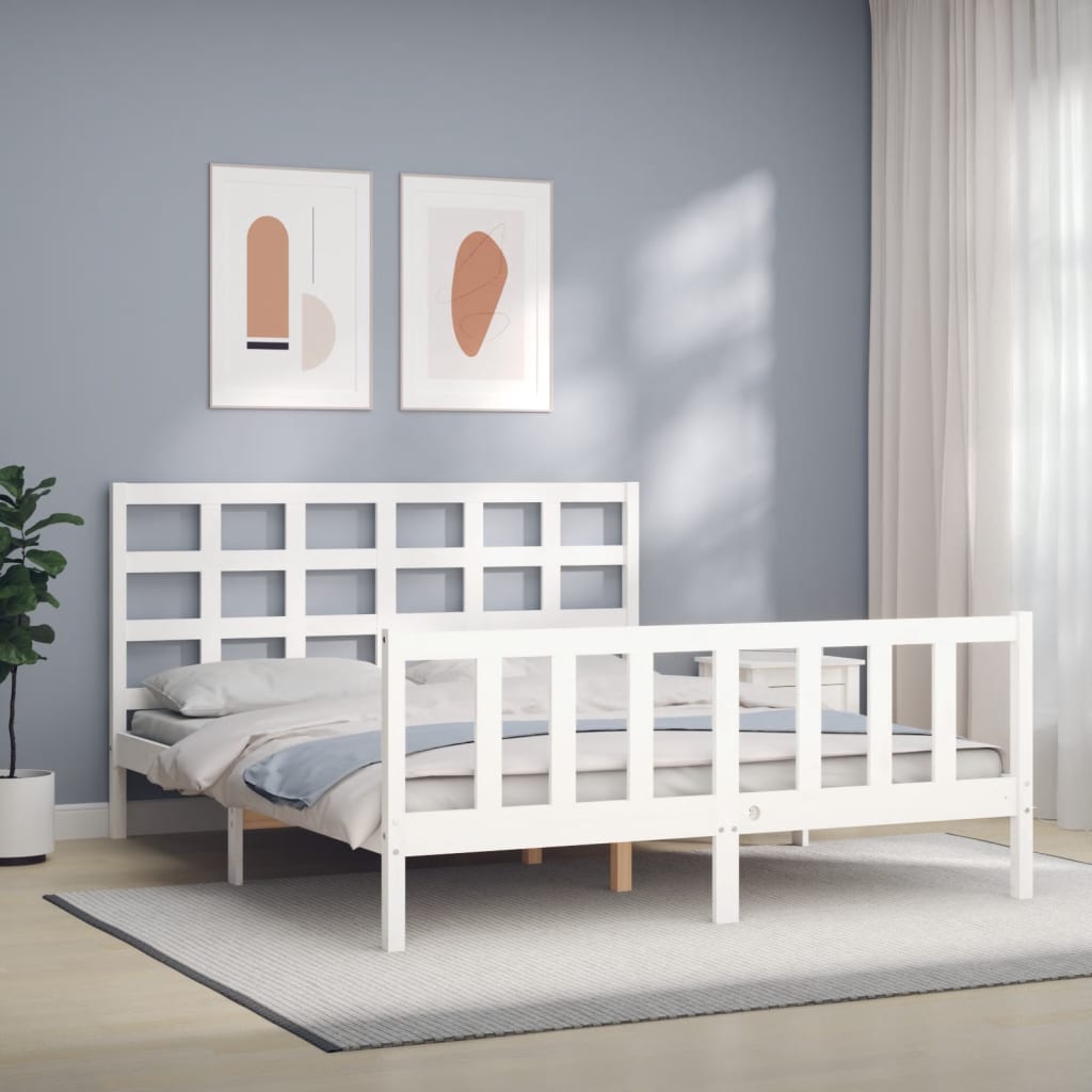 Bed Frame Without Mattress Solid Wood Pine