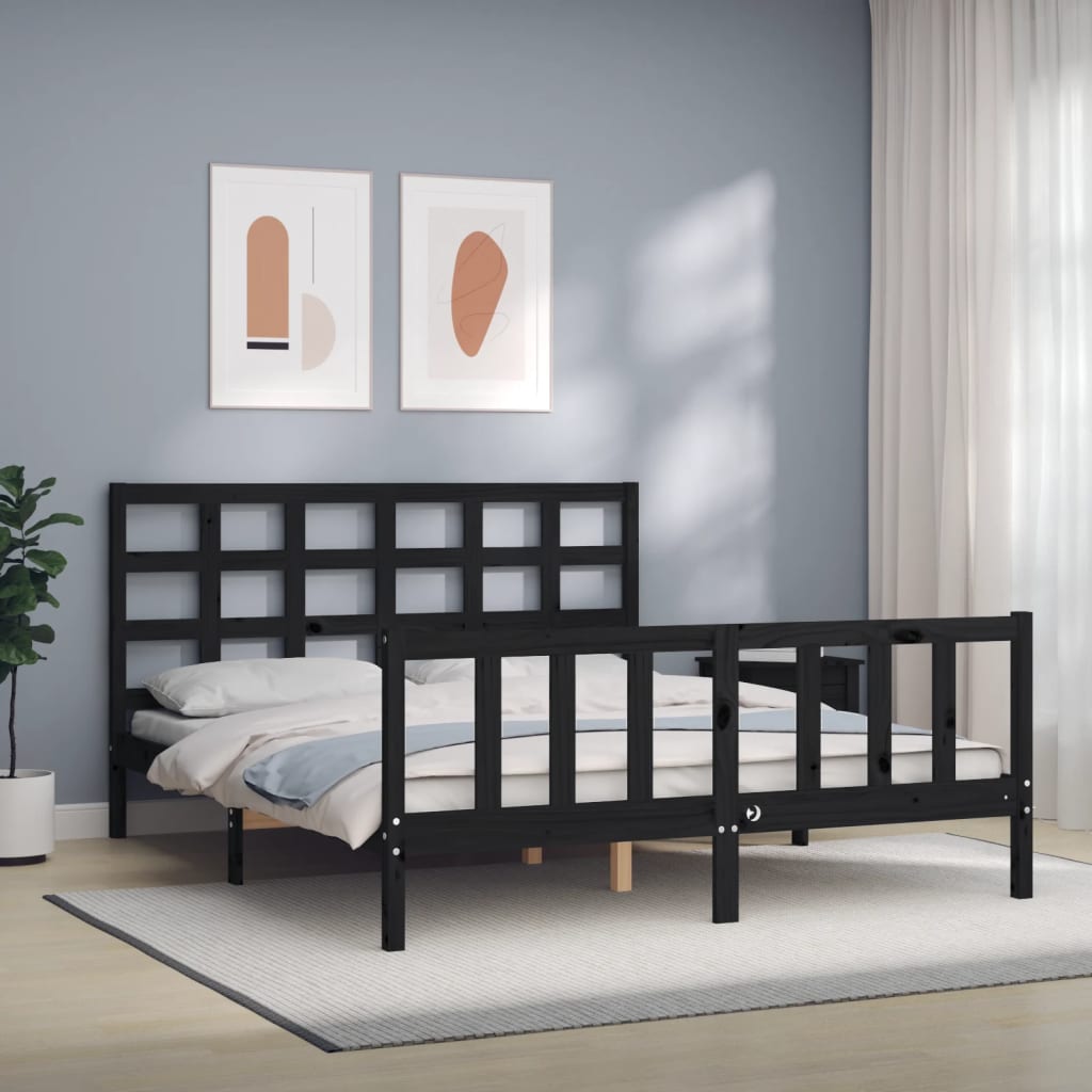 Bed Frame Without Mattress Solid Wood Pine