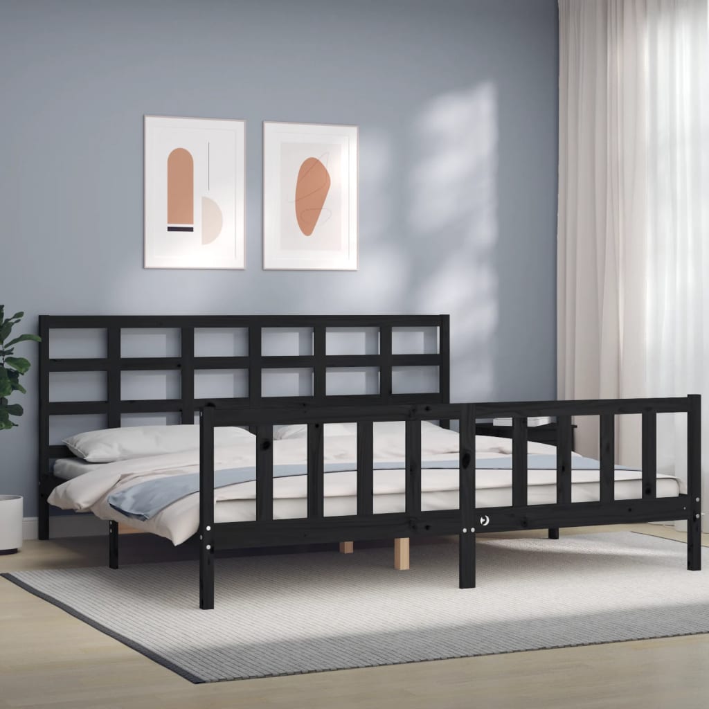 Bed Frame Without Mattress Solid Wood Pine