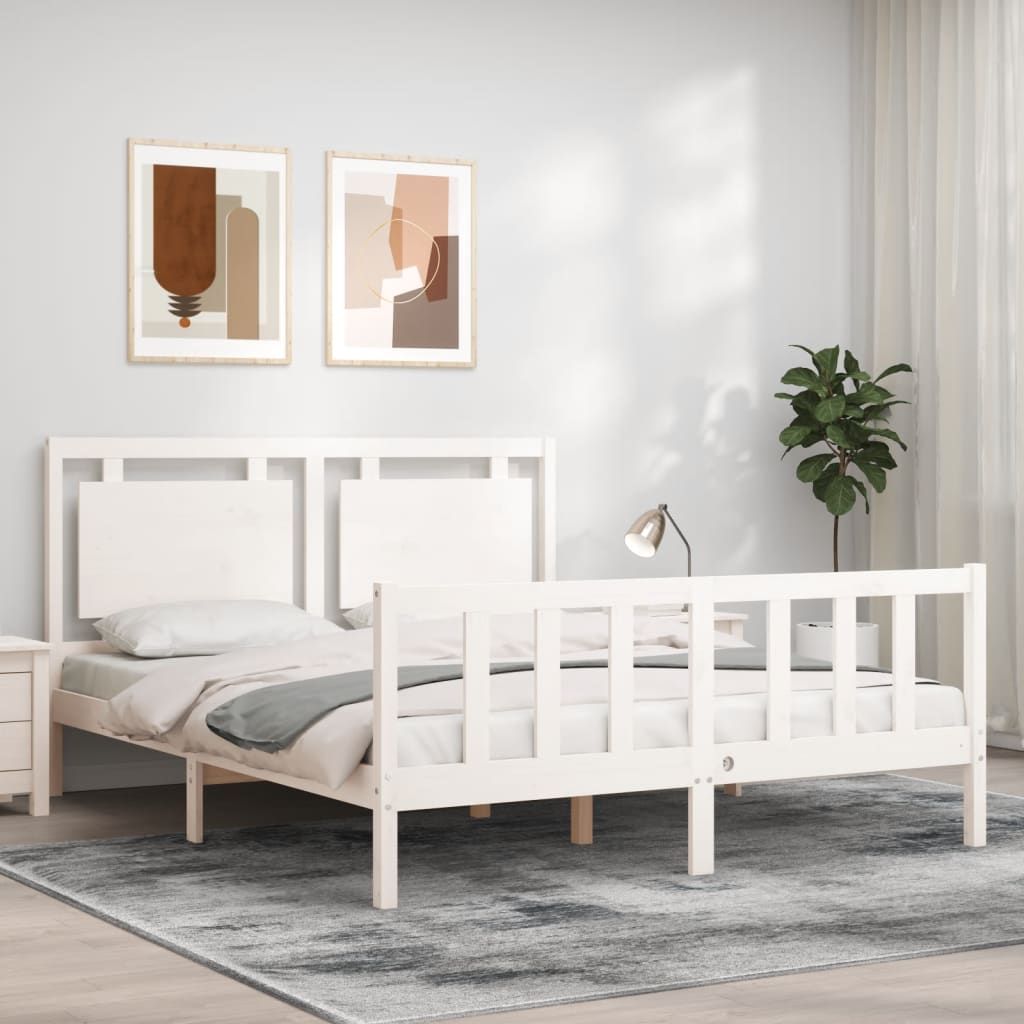 Bed Frame Without Mattress Solid Wood Pine