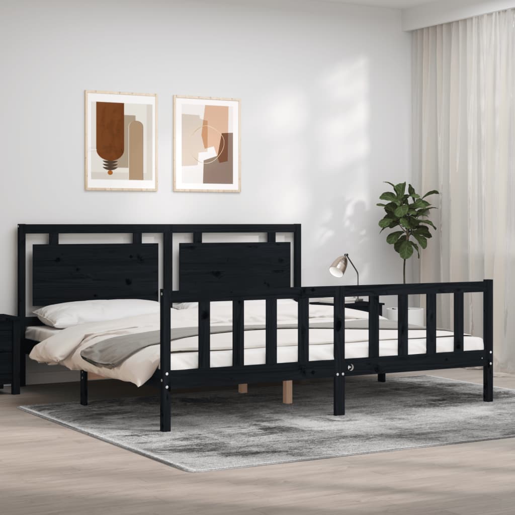 Bed Frame Without Mattress Solid Wood Pine
