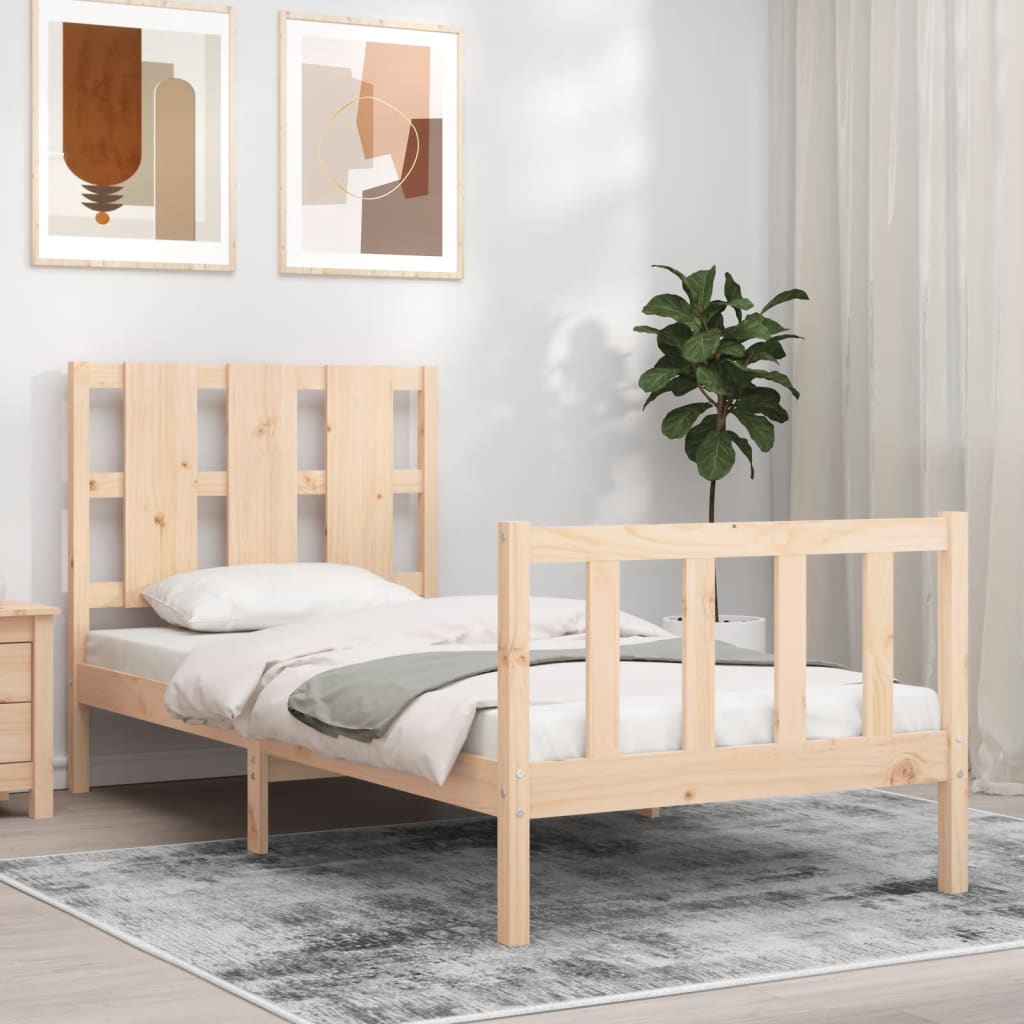 Bed Frame Without Mattress Solid Wood Pine