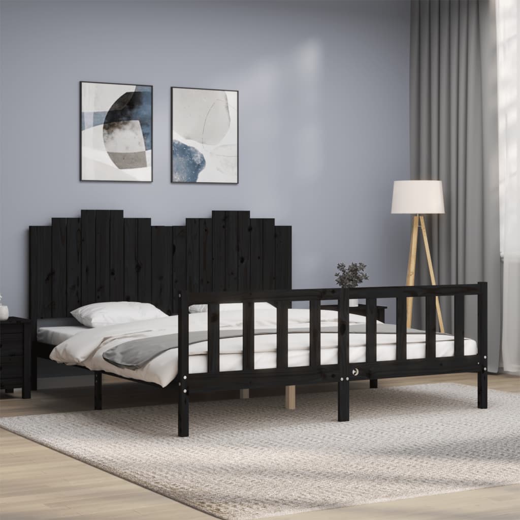 Bed Frame Without Mattress Solid Wood Pine