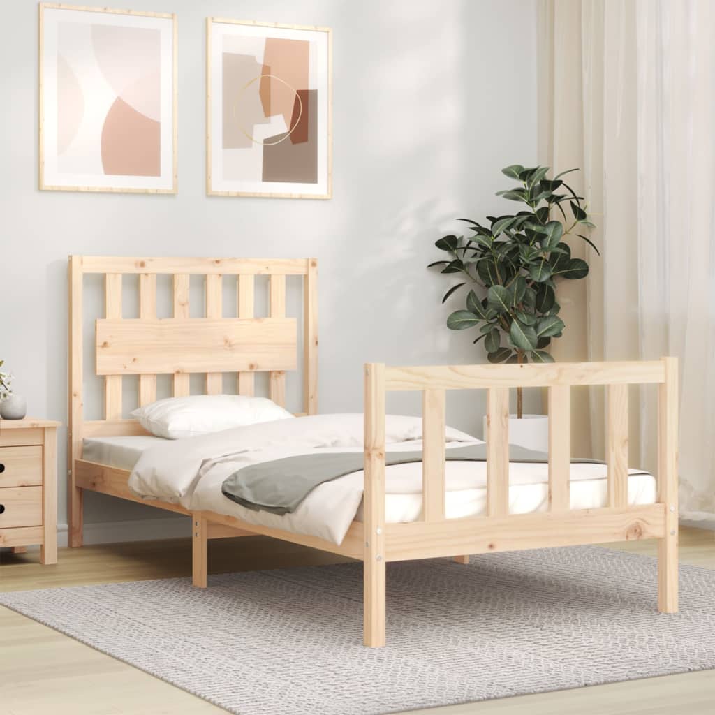 Bed Frame Without Mattress Solid Wood Pine