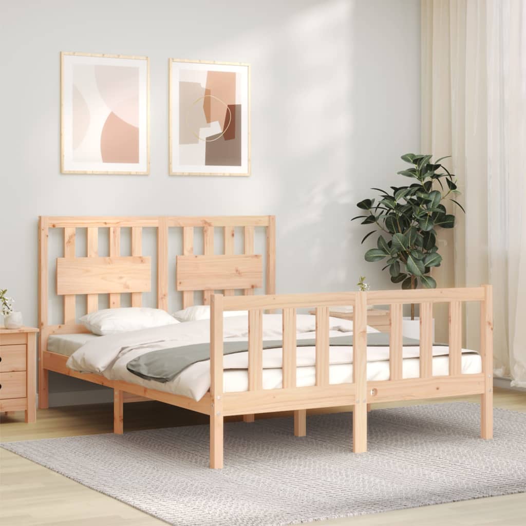 Bed Frame Without Mattress Solid Wood Pine