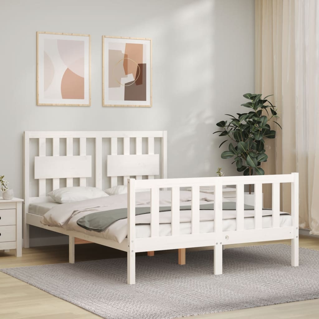 Bed Frame Without Mattress Solid Wood Pine