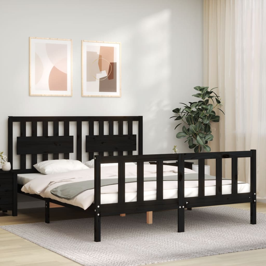Bed Frame Without Mattress Solid Wood Pine