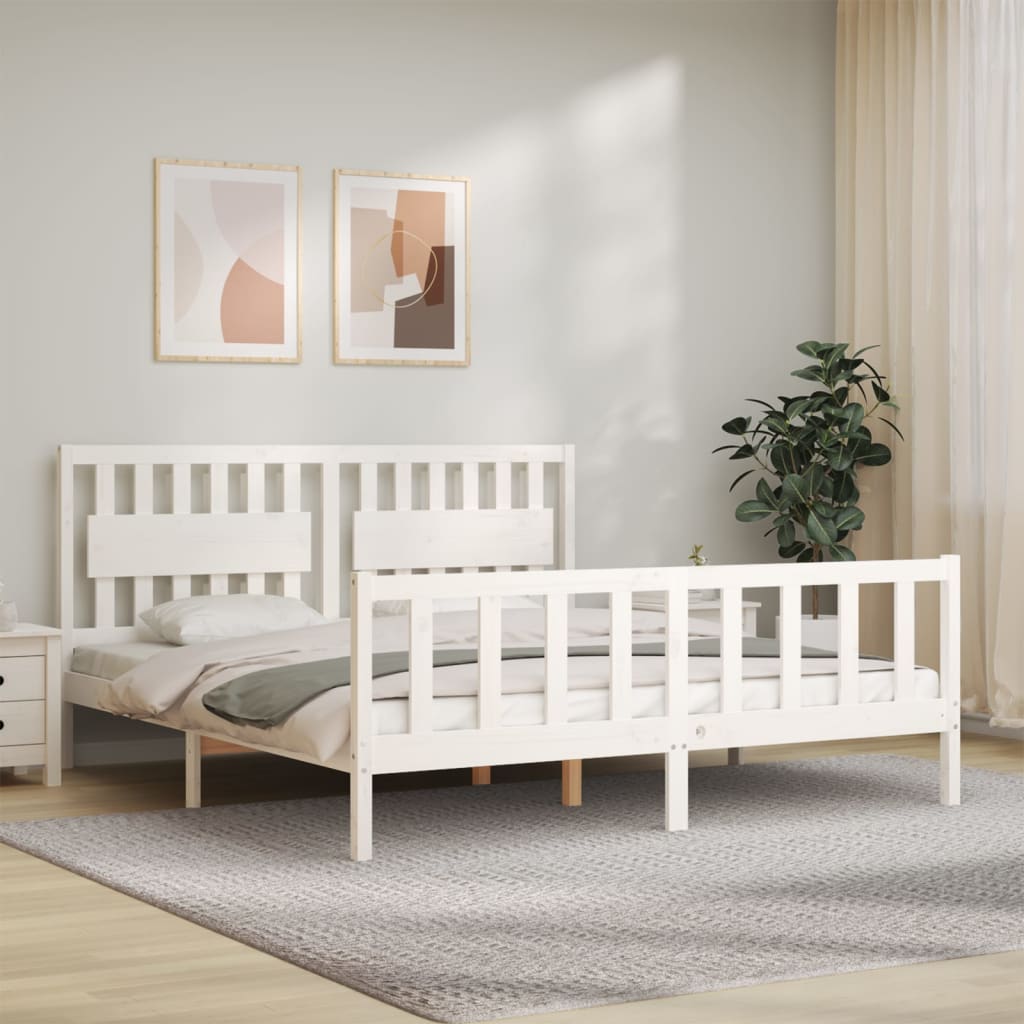 Bed Frame Without Mattress Solid Wood Pine