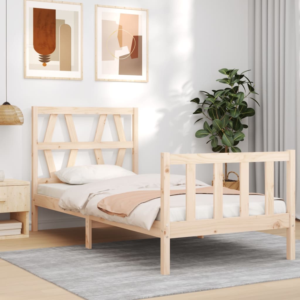 Bed Frame Without Mattress Solid Wood Pine