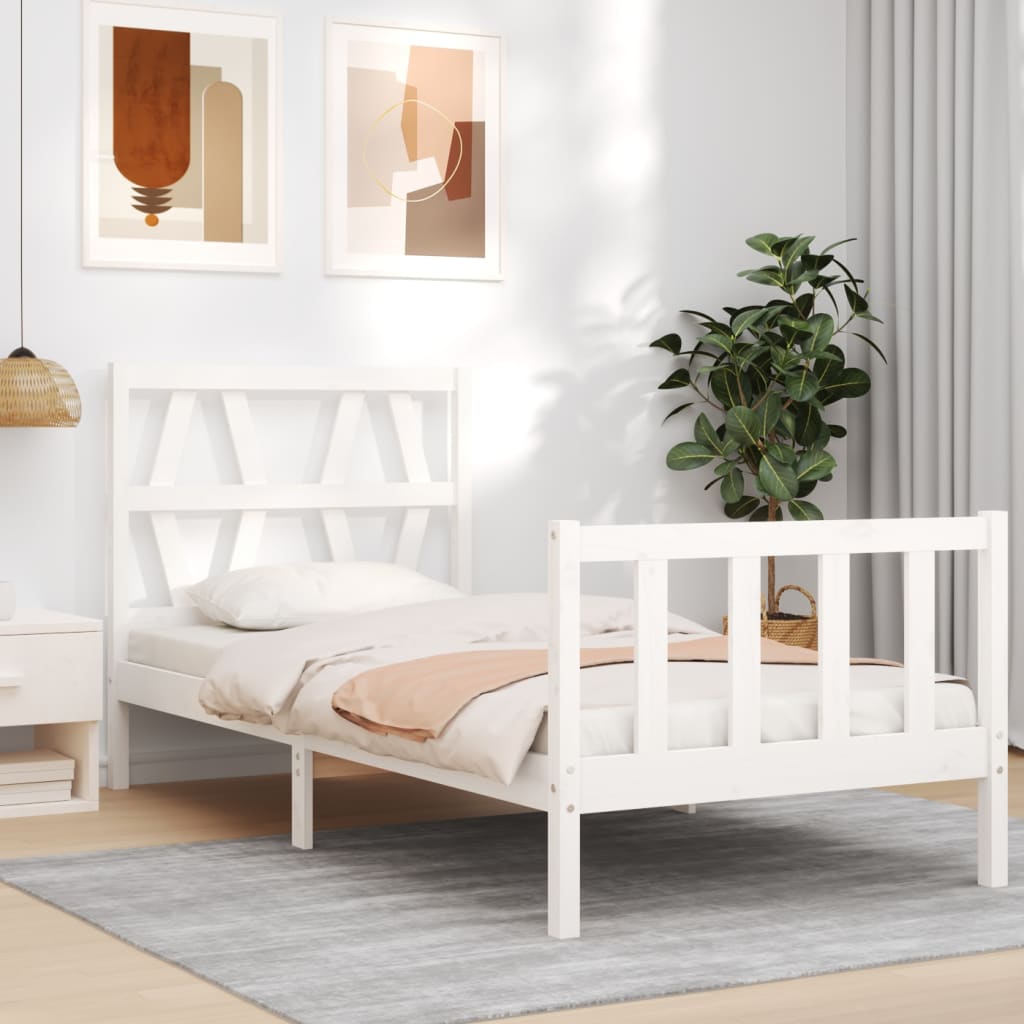 Bed Frame Without Mattress Solid Wood Pine
