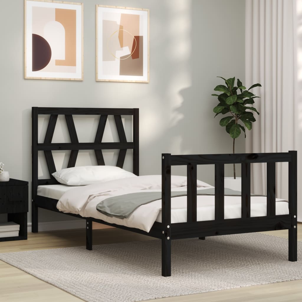 Bed Frame Without Mattress Solid Wood Pine