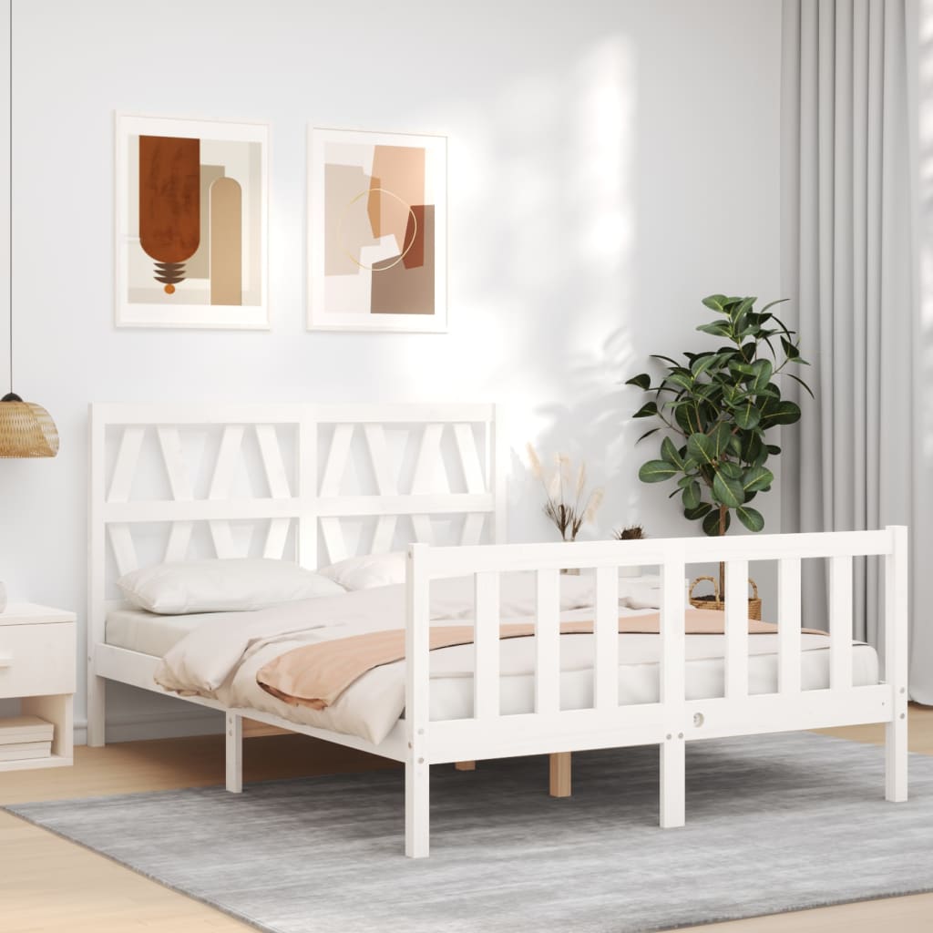 Bed Frame Without Mattress Solid Wood Pine