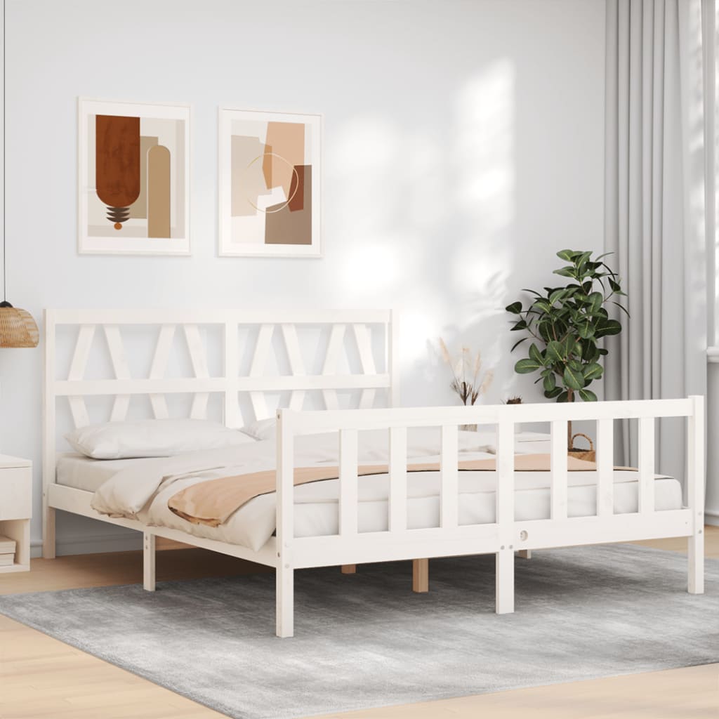 Bed Frame Without Mattress Solid Wood Pine