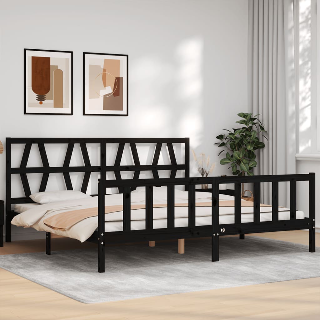 Bed Frame Without Mattress Solid Wood Pine