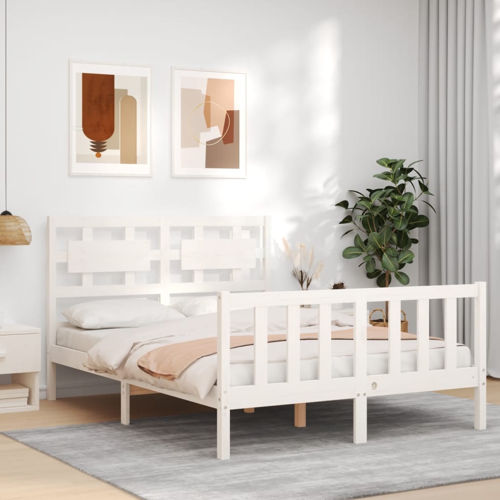 Bed Frame Without Mattress Solid Wood Pine