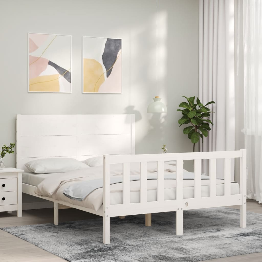 Bed Frame Without Mattress Solid Wood Pine