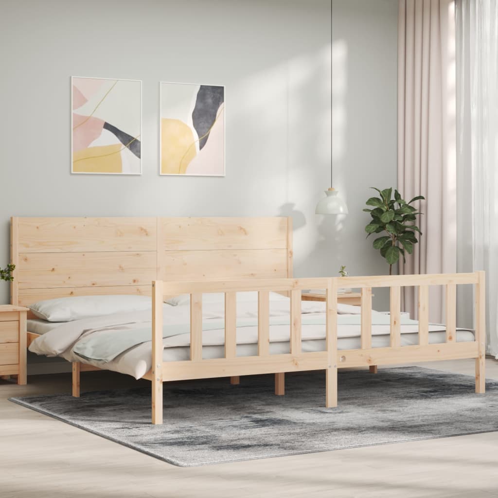 Bed Frame Without Mattress Solid Wood Pine