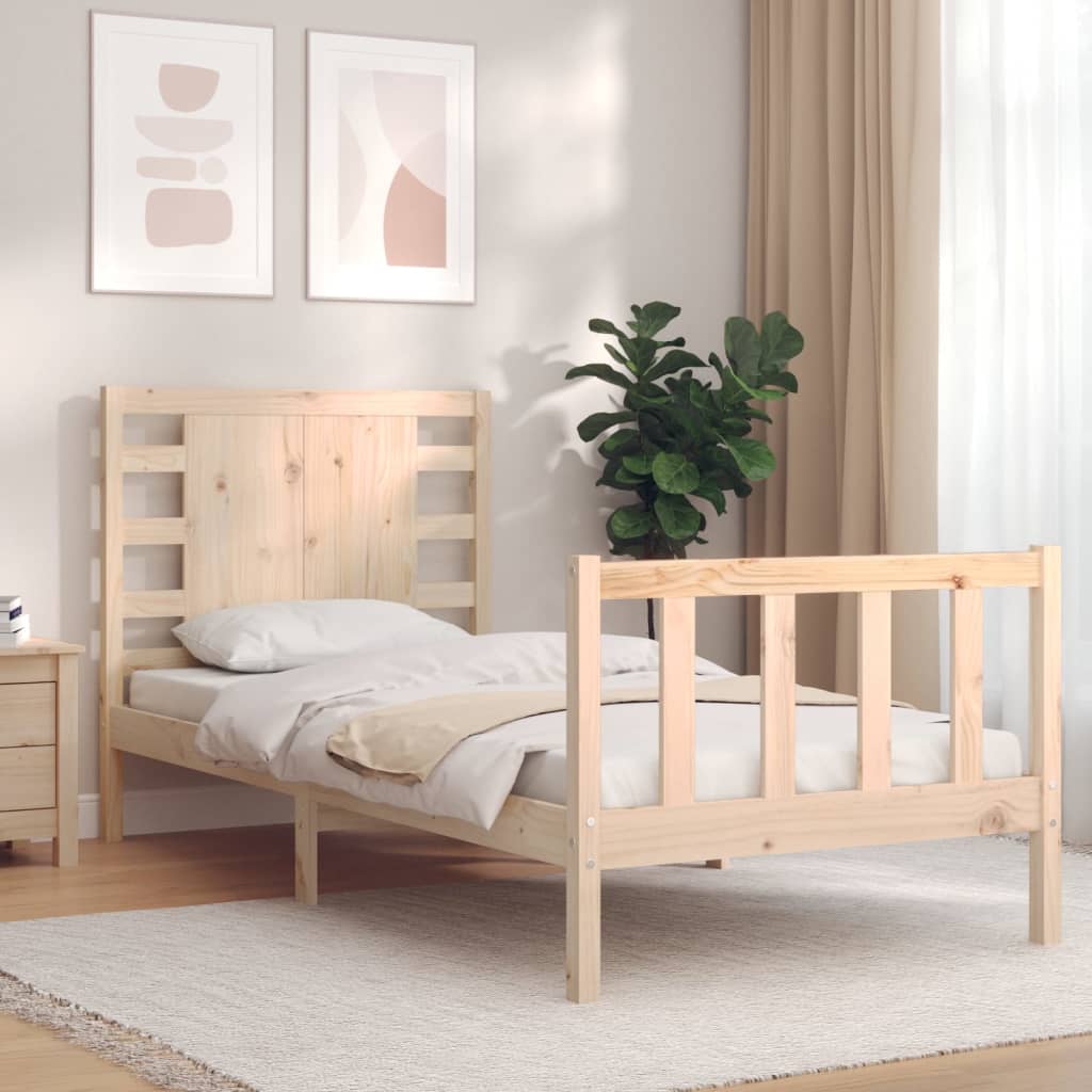Bed Frame Without Mattress Solid Wood Pine