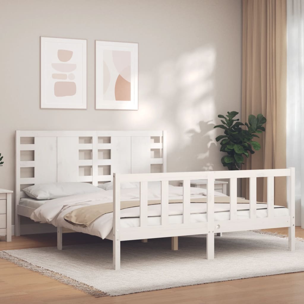 Bed Frame Without Mattress Solid Wood Pine