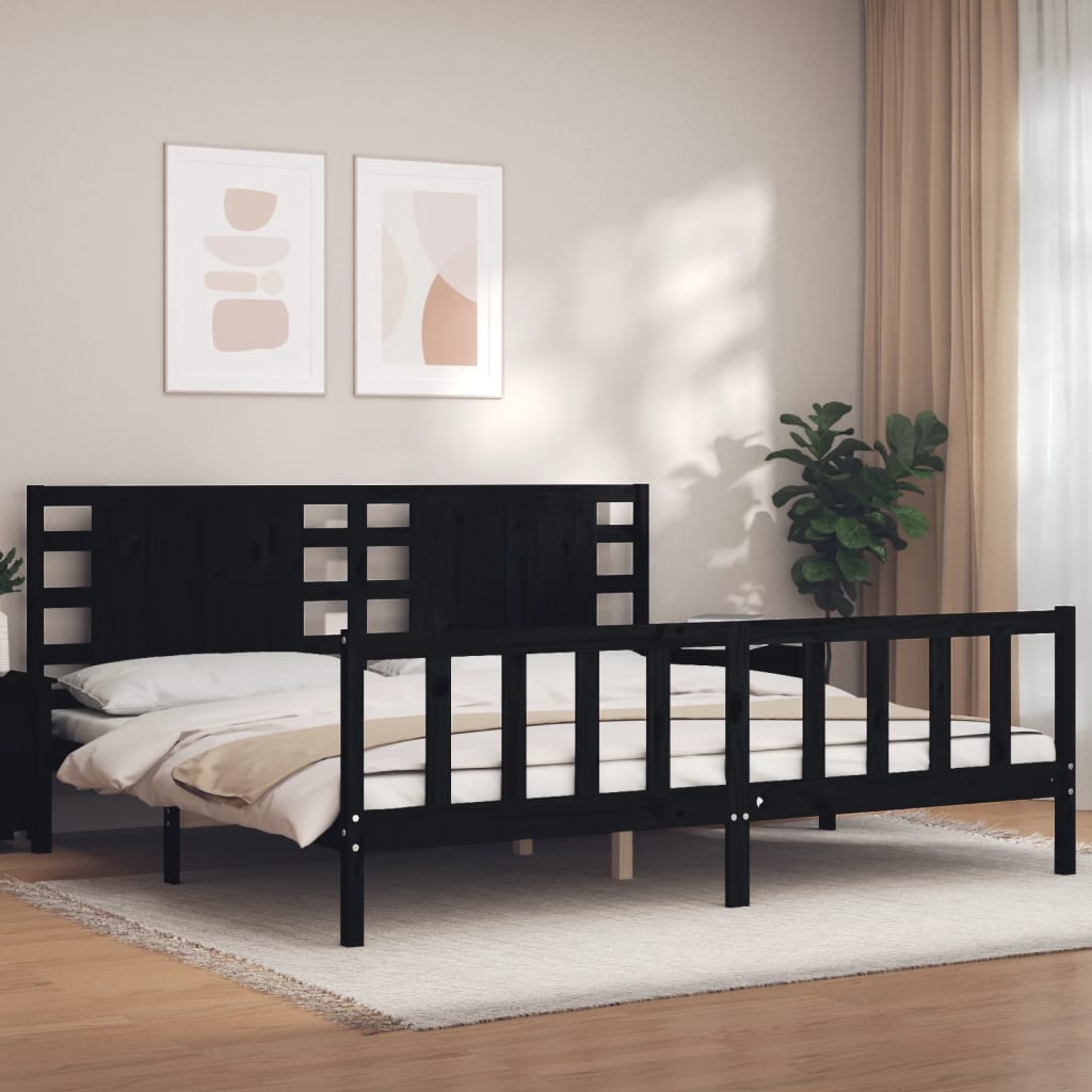 Bed Frame Without Mattress Solid Wood Pine