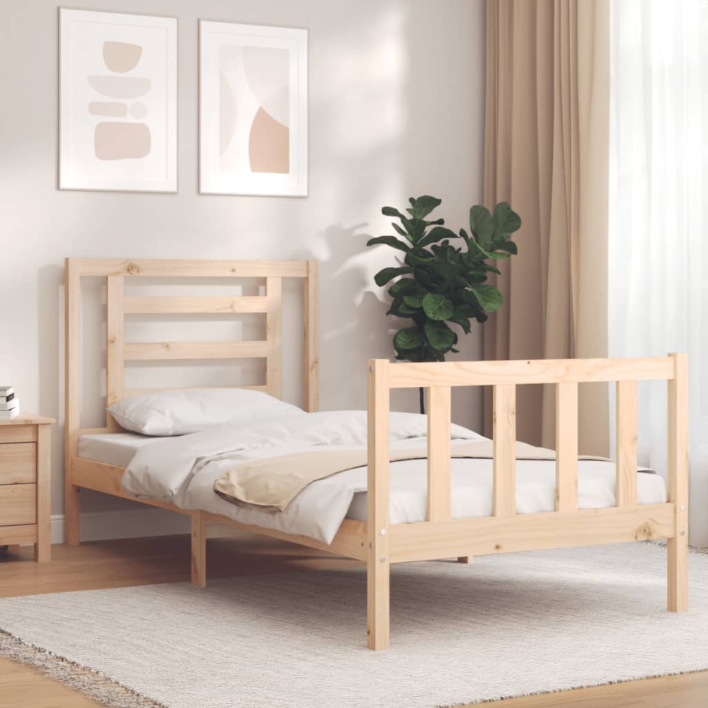 Bed Frame Without Mattress Solid Wood Pine