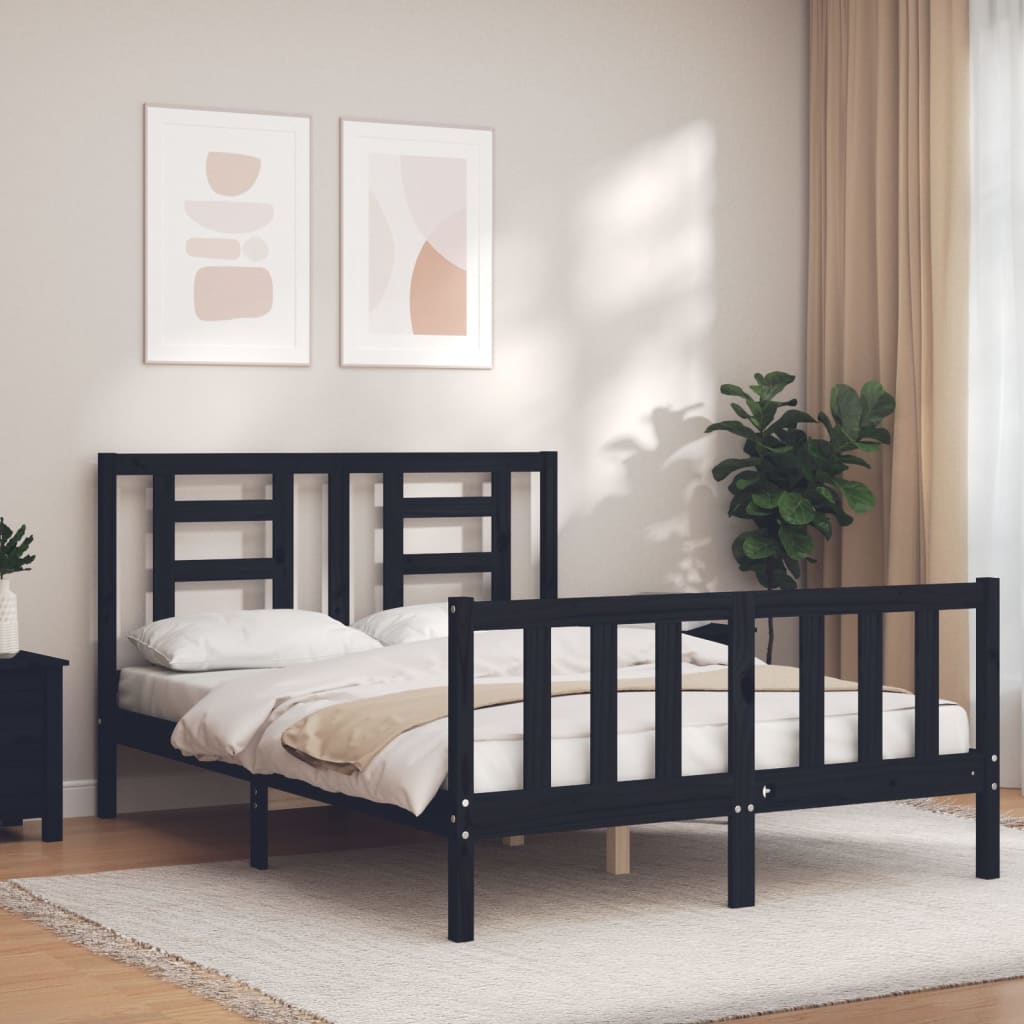 Bed Frame Without Mattress Solid Wood Pine