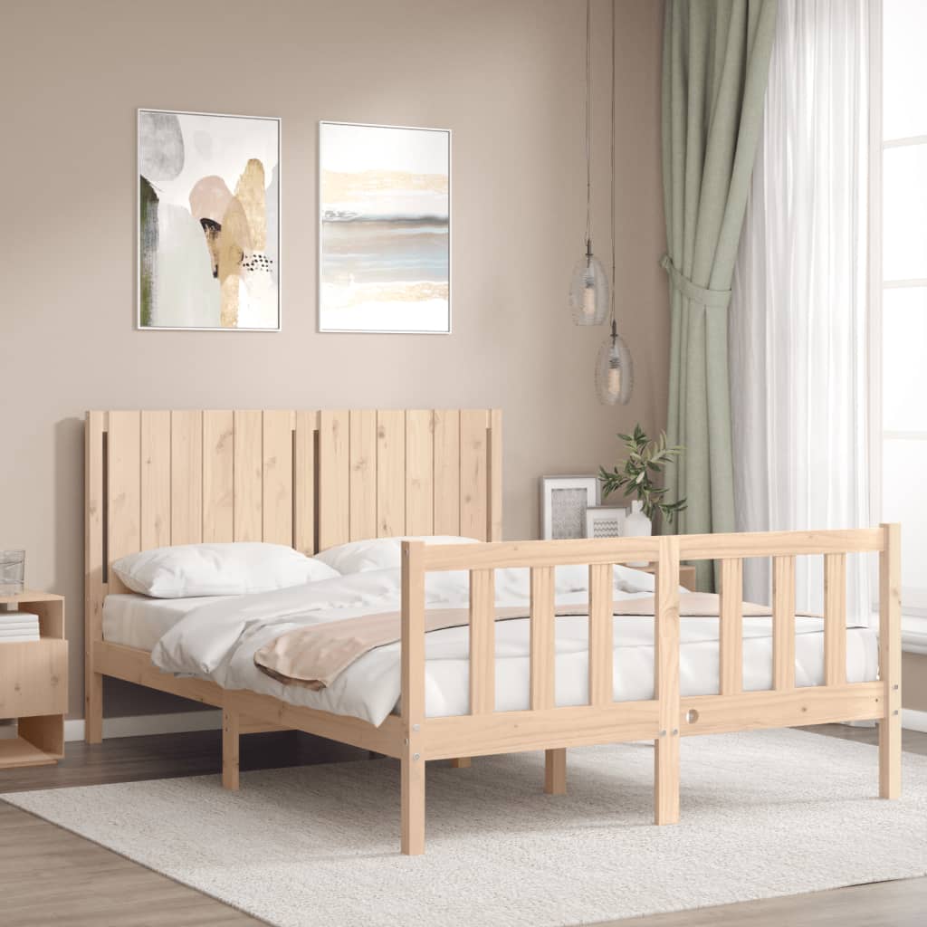 Bed Frame Without Mattress Solid Wood Pine