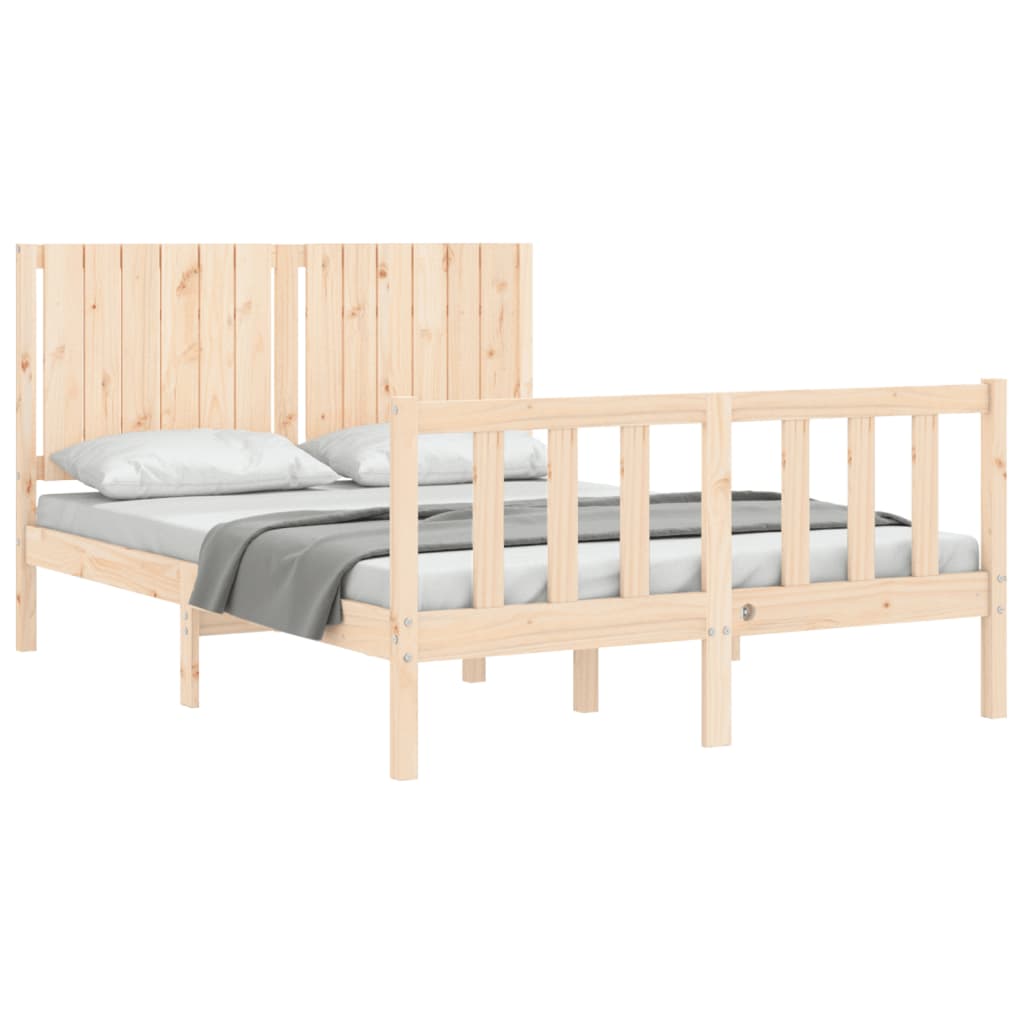 Bed Frame Without Mattress Solid Wood Pine