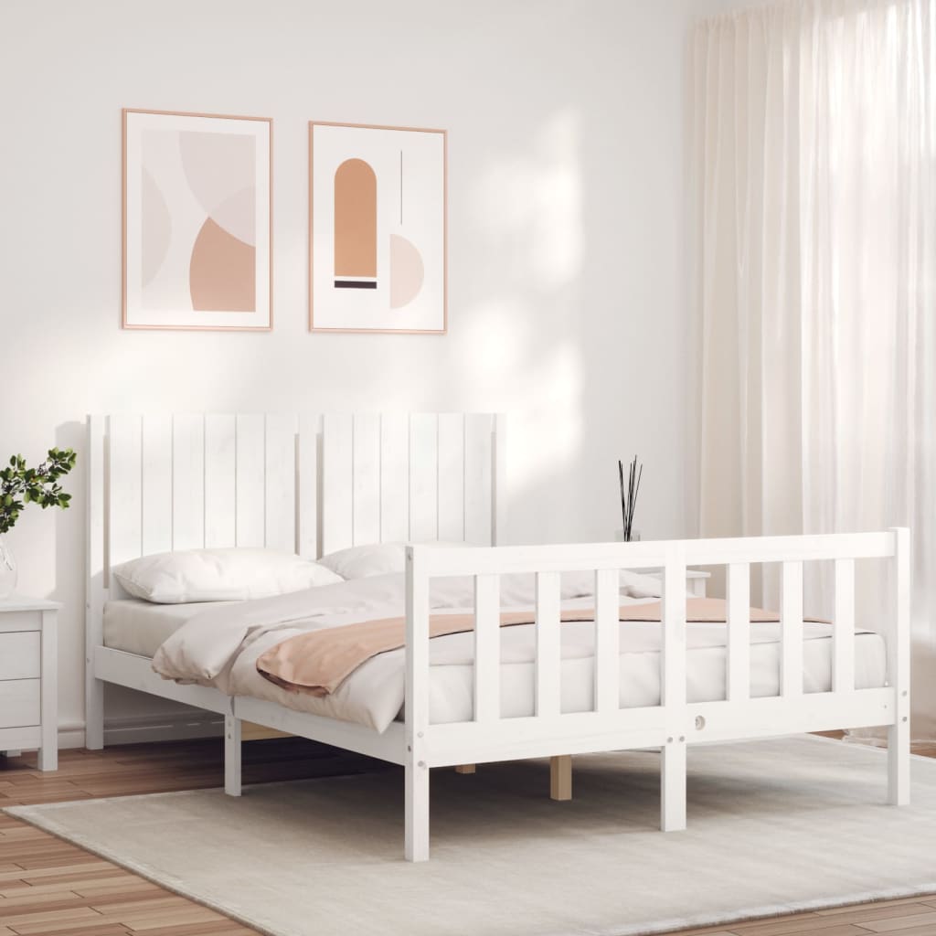Bed Frame Without Mattress Solid Wood Pine