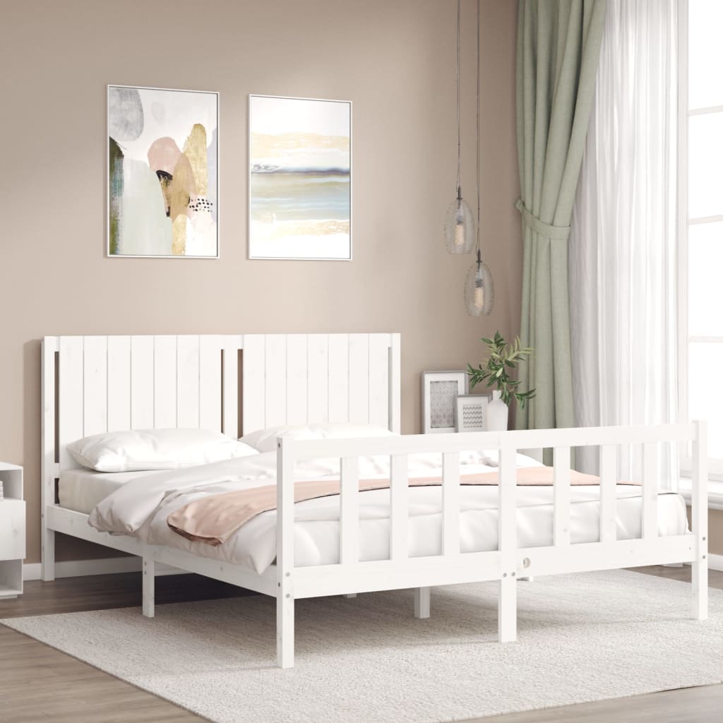 Bed Frame Without Mattress Solid Wood Pine