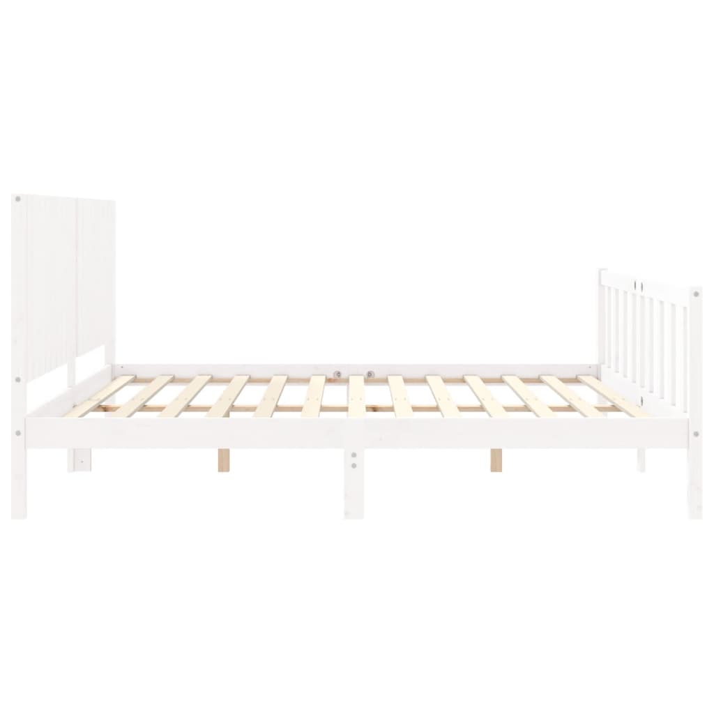 Bed Frame Without Mattress 183X203 Cm King Solid Wood Pine