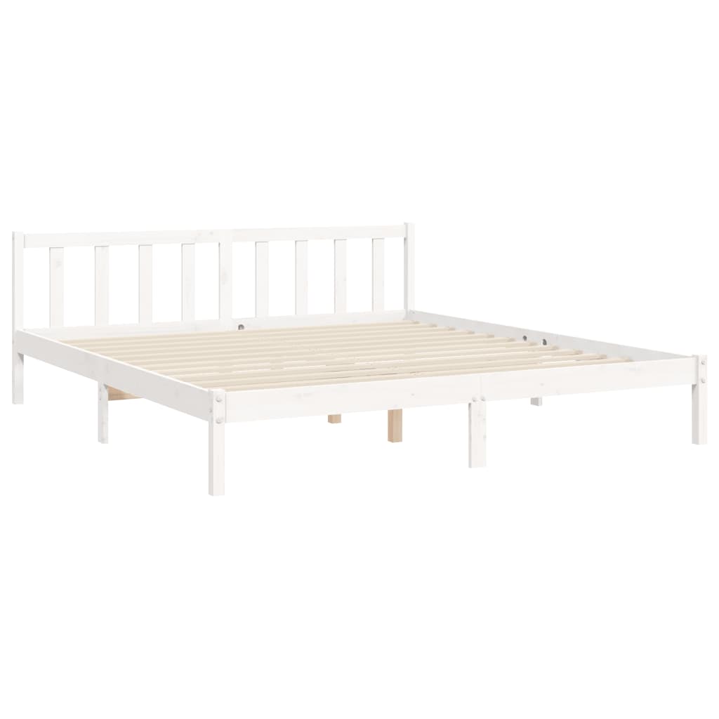 Bed Frame Without Mattress 183X203 Cm King Solid Wood Pine