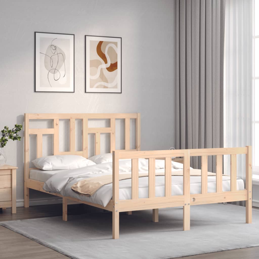 Bed Frame Without Mattress Solid Wood Pine