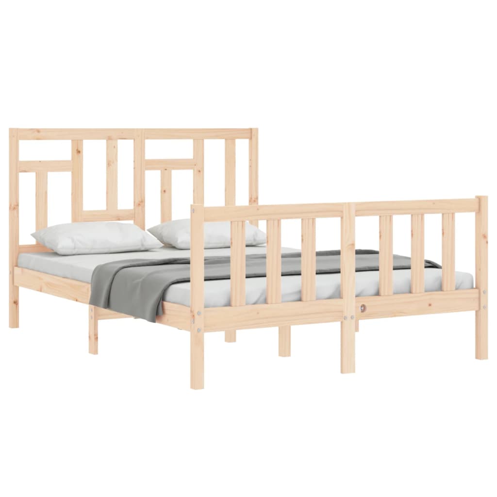Bed Frame Without Mattress Solid Wood Pine