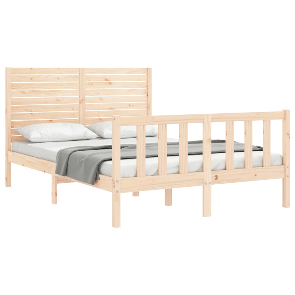 Bed Frame Without Mattress Solid Wood Pine