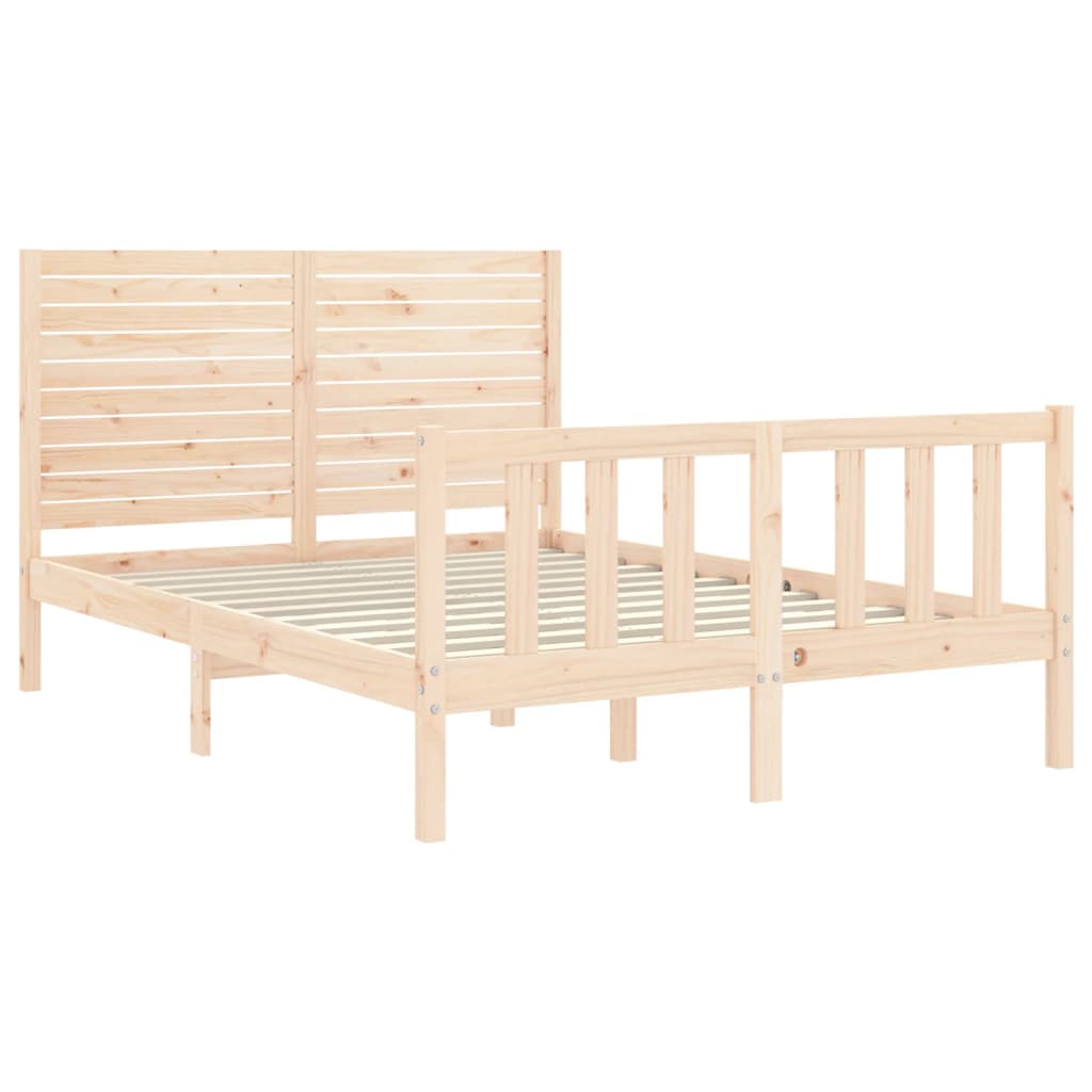 Bed Frame Without Mattress Solid Wood Pine