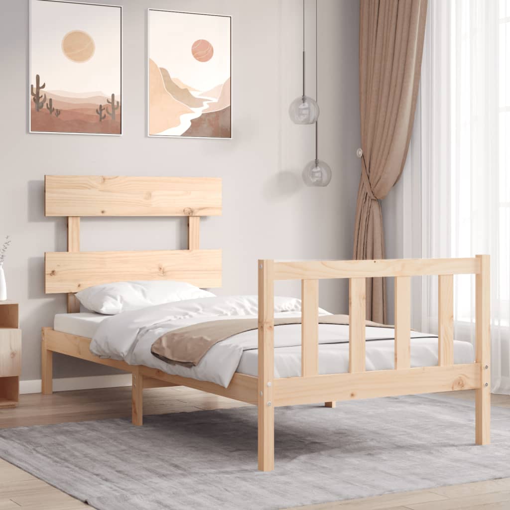 Bed Frame Without Mattress Solid Wood Pine
