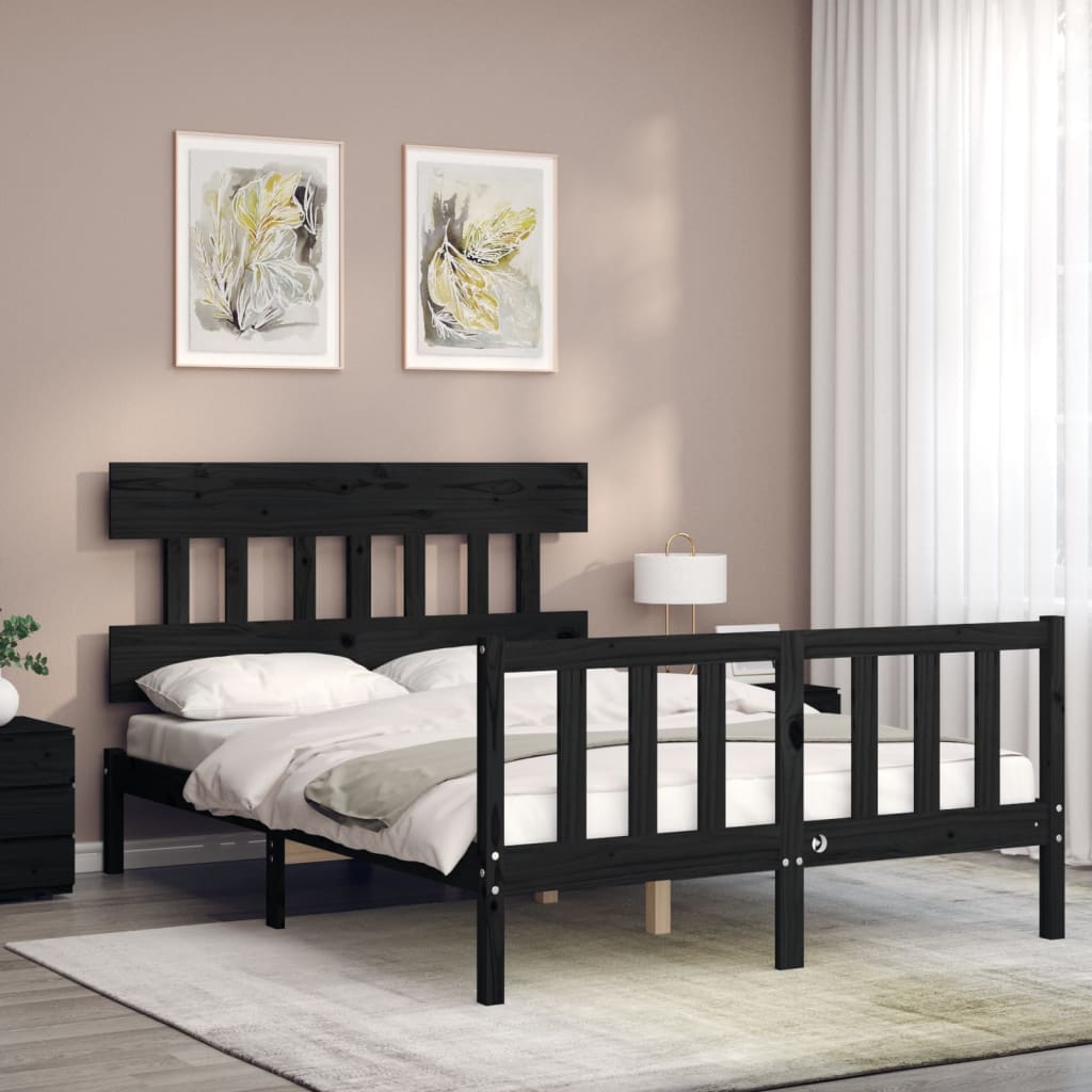 Bed Frame Without Mattress Solid Wood Pine