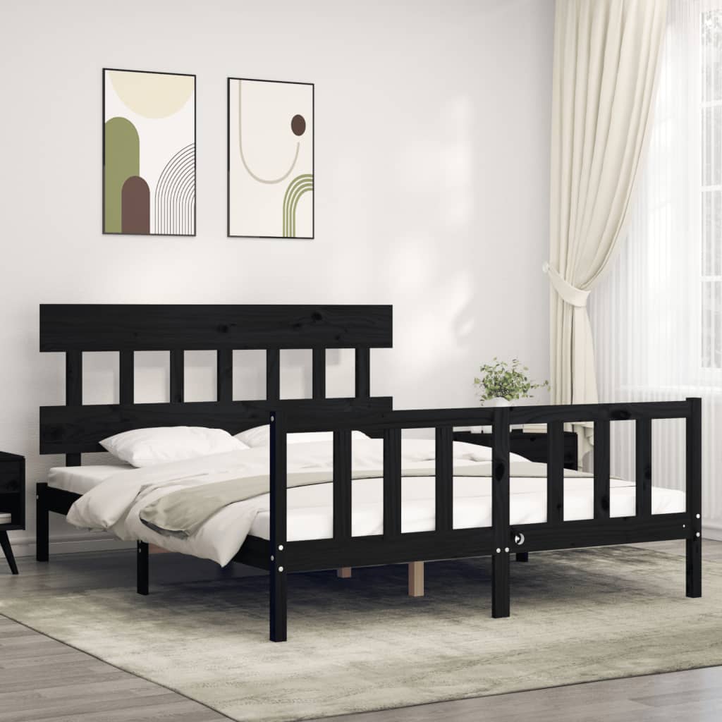 Bed Frame Without Mattress Solid Wood Pine