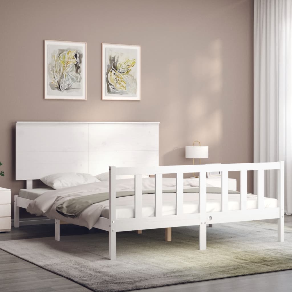Bed Frame Without Mattress Solid Wood Pine