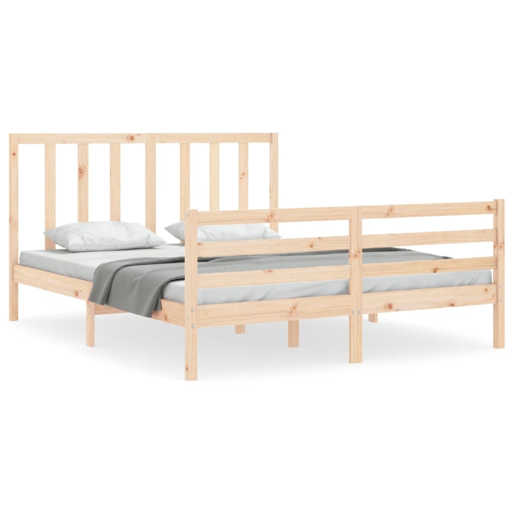 Bed Frame Without Mattress Solid Wood Pine