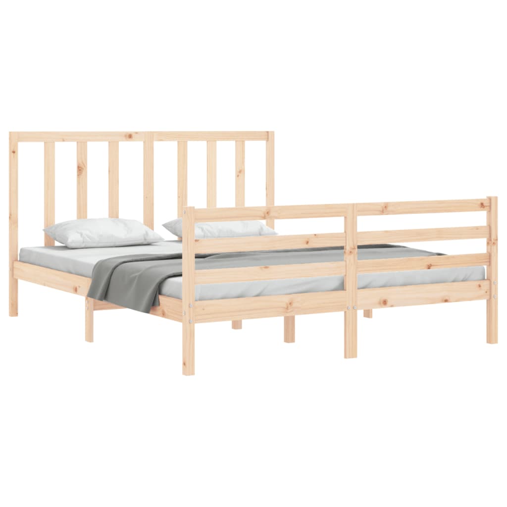 Bed Frame Without Mattress Solid Wood Pine